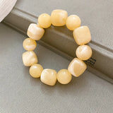 Acrylic Irregular Square Round Beaded Bracelet Vintage Reproduction