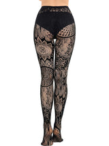 Fishnet Stockings Jacquard Lace Pantyhose