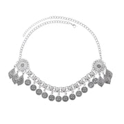 Kazakh Forehead Chain Silver Tassel Headband