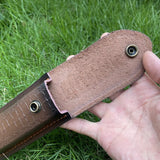15 CM Pocket Knife Holder Embossed Genuine Leather Scabbard Pocket Knife Sheath Case Belt Holsters