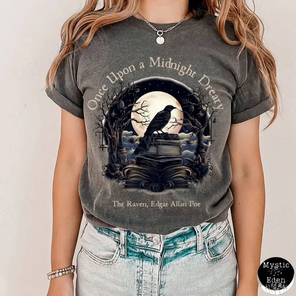 Edgar Allan Poe T-shirt Dark Academia Literature Book Lovers Tee