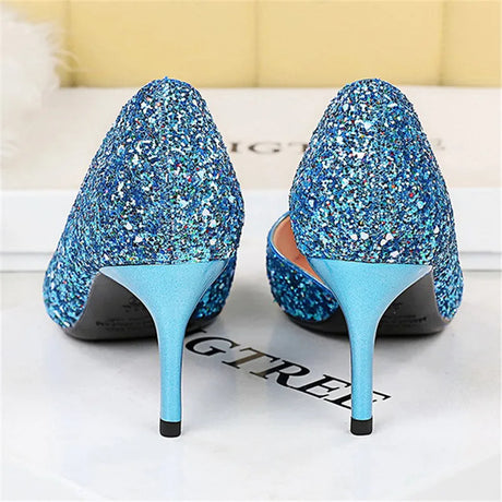 Magically Glittery High Heels Stiletto Sparkly Party Shoes