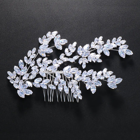 Wedding Hair Accessories Cubic Zircon Bridal Hair Combs Headpieces Hair Jewellery