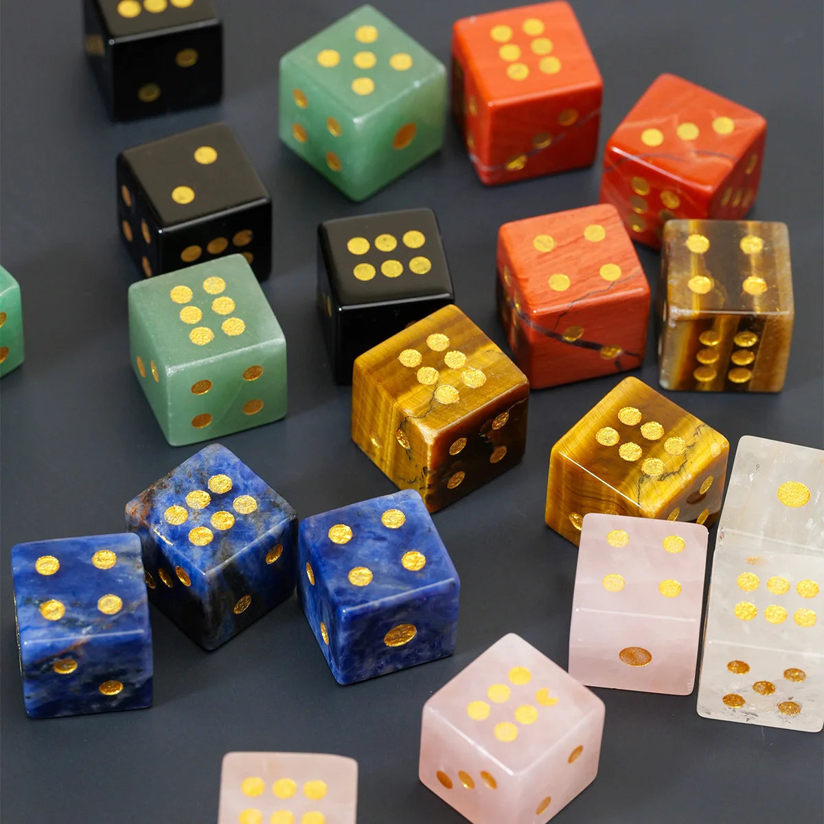 Natural Crystal Stone Lucky Dice