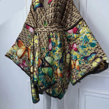 Butterflies Bohemian Belted Kimono Wrap Dress