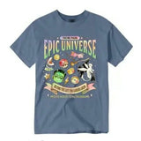 Epic Universe Unisex Tee Cotton T-Shirt Fantasy Family Theme Park Trip Orlando Park