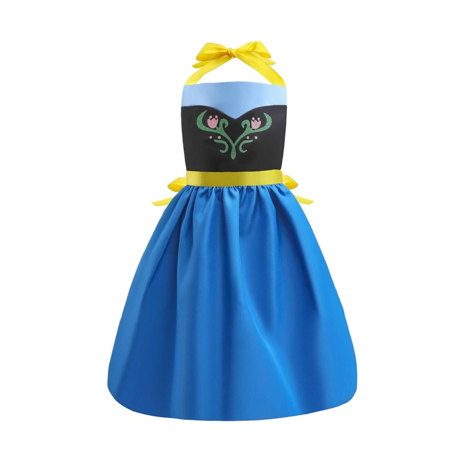 Mother Daughter Matching Clothing Apron Dresses Women Girls Halloween Cosplay Children Princess Coveralls