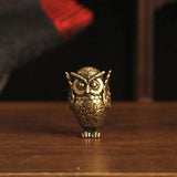 See No Evil, Hear No Evil, Speak No Evil Brass Owl Statues Tea Pets