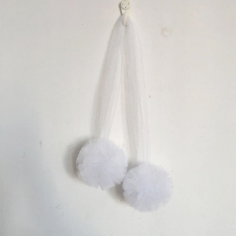 Netting Pompoms Canopy Decoration Nursery Kids Room Decor