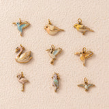 Enamel Bird Pendant Charms Necklace Bracelet DIY Jewellery Making Findings