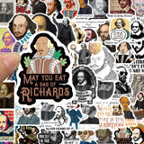 50Pcs William Shakespeare Stickers