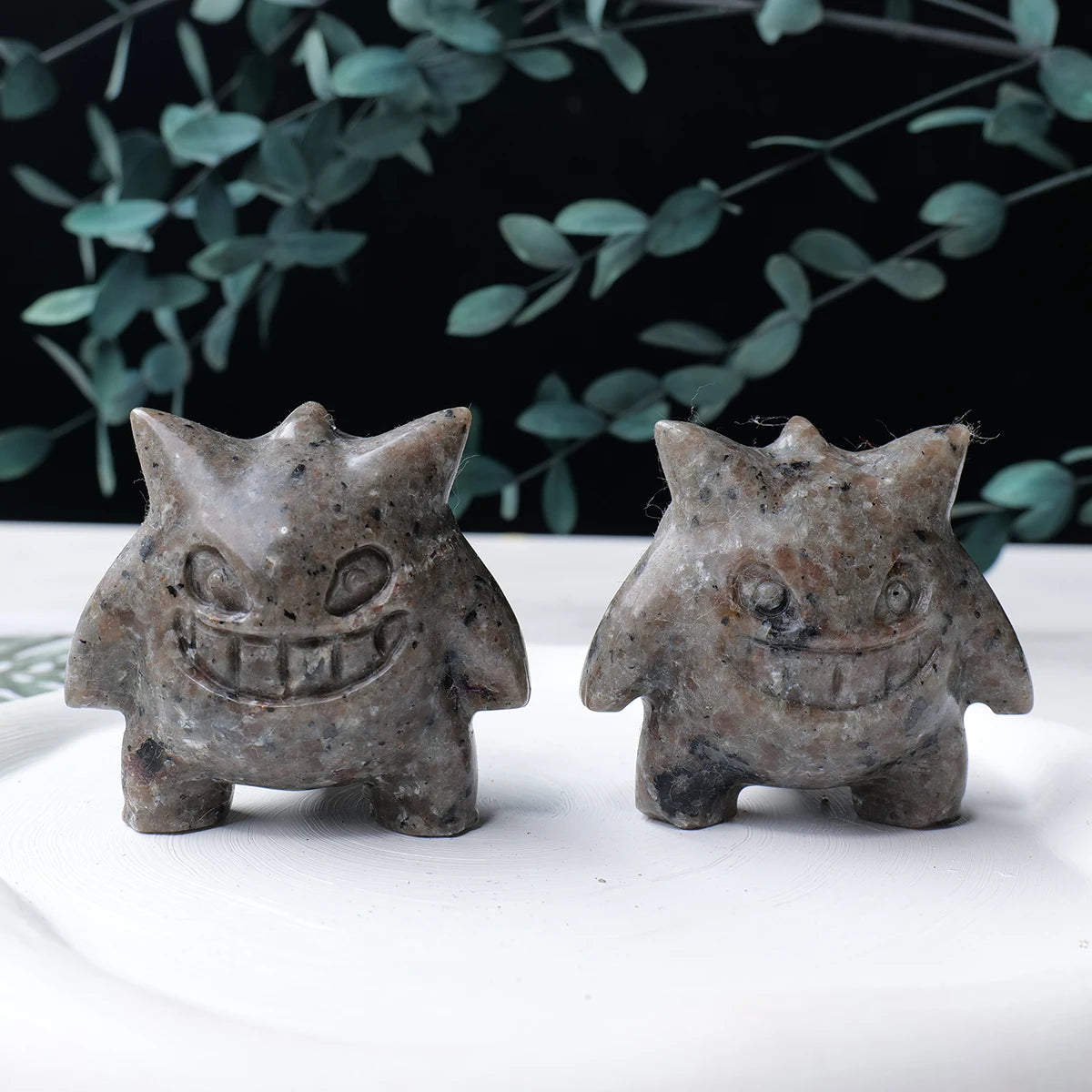Flame Stone Monster Carved Healing Statue Ornament Natural Crystal