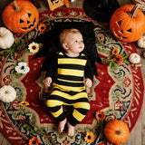 Infant Baby Bee Clothing Sets Girls Boys Beanie Onesie Pants Set