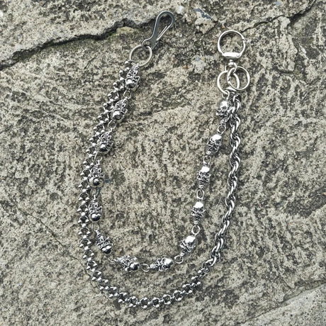 Skull Pocket Punk Wallet Chain Stainless Steel