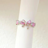 Sweet and Dainty Colourful Zircon Rings Gift Idea