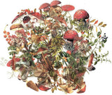 80 PCS Mushrooms Plant Stickers Set PET Transparent Nature Stickers for Scrapbooking