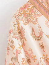 Mekah's Button Up Floral Print Long Sleeve Shirt Mini Dresses