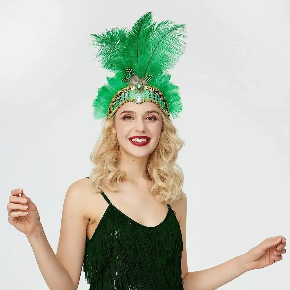 Carnival Feather Headband Mardi Gras Costume