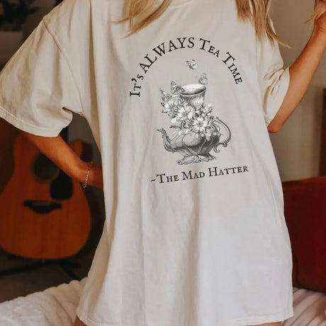 Alice in Wonderland Mad Hatter T-Shirt Book Lover Tees