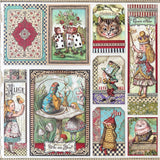 Vintage Alice In Wonderland Theme Scrapbooking Stickers