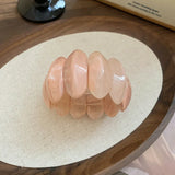 Smudged Oval Acrylic Elastic Bangles Bracelets