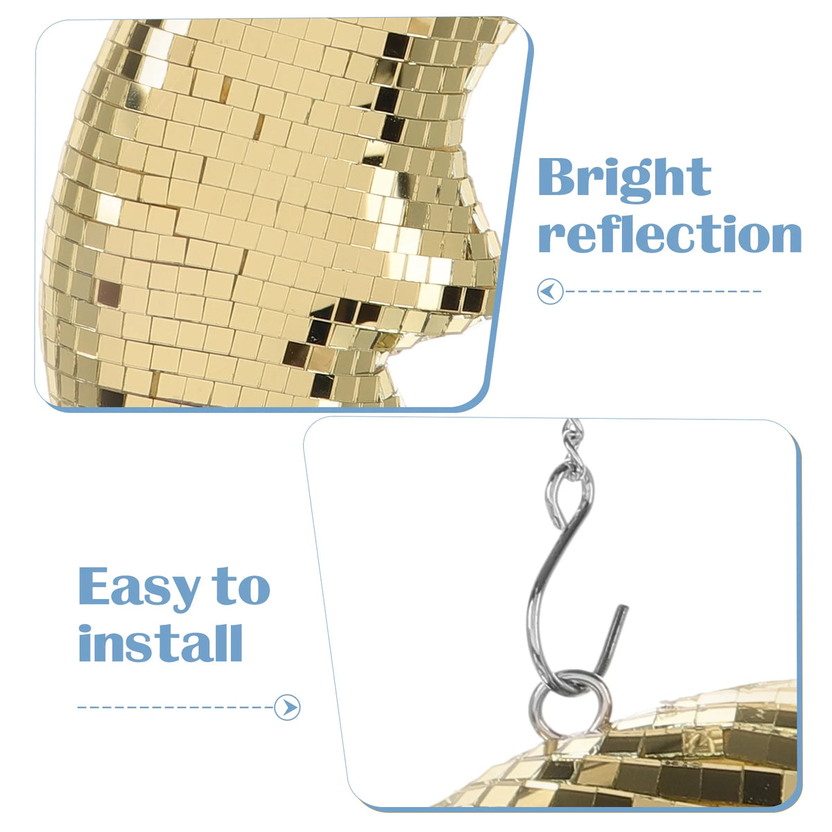 Disco Moon Face Hanging Decor Mirror Ball