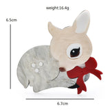 Christmas Fawn Acrylic Brooch