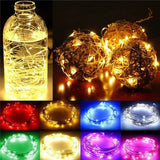 1m-30m Copper Wire LED String Light 8 Colours Fairy Lights Battery Powered