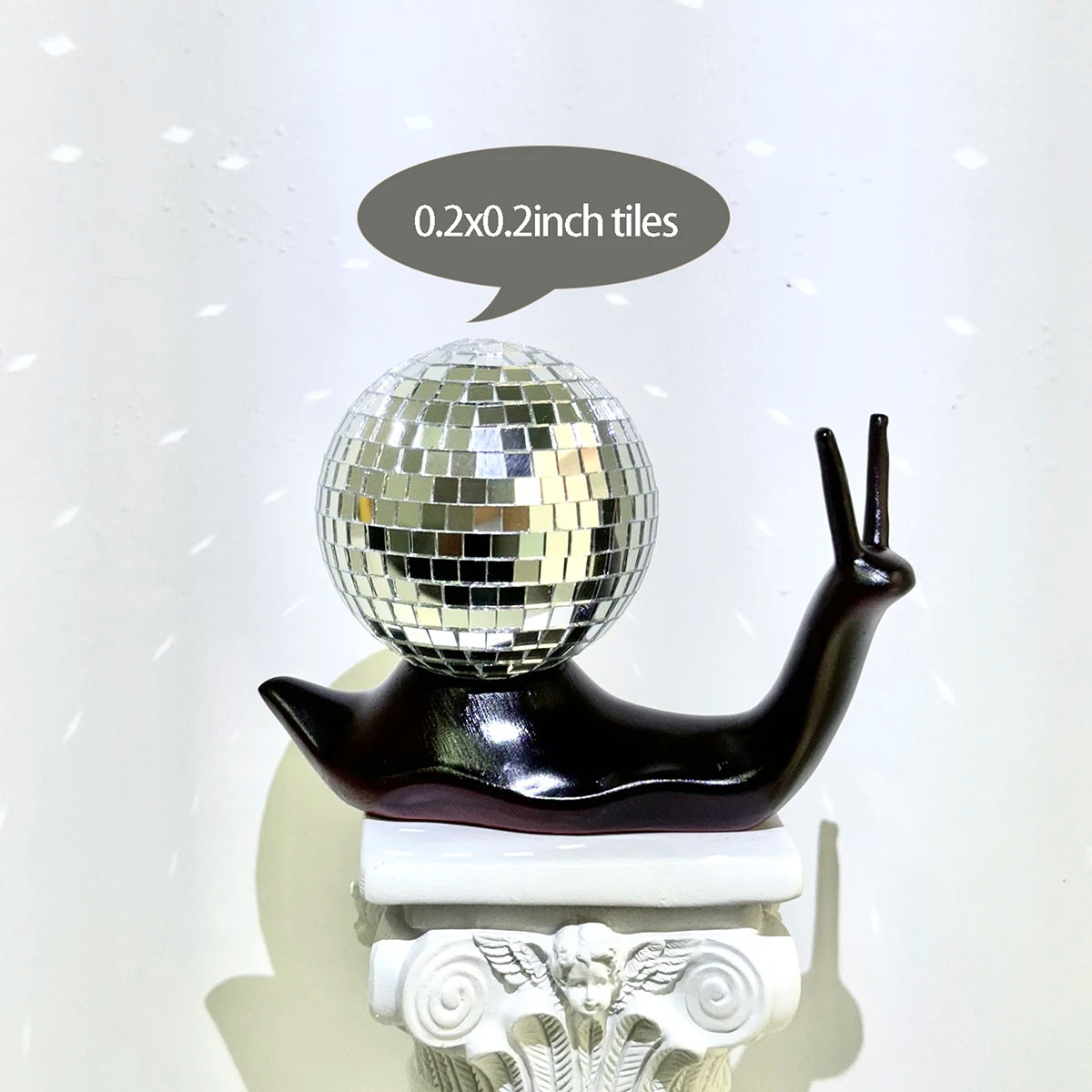 Disco Snail Mirror Ball Room Decor