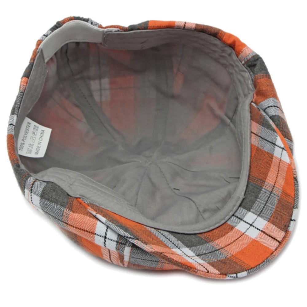 Plaid Newspaper Boy Beret Caps