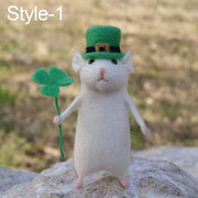 Wool Felting Activity Set Mouse Toy Doll Wool Poked Needle DIY Kit Package
