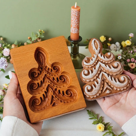 Even More Wooden Cookie Moulds Embossed Biscuit Press Cutter Moulds, Fish, Tiger, Horse, Squirrel, Seasonal