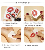 2pcs Vein Design Temporary Tattoo for Halloween Party Body Art Waterproof Face Makeup