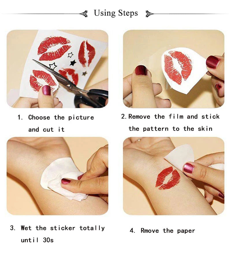 2pcs Vein Design Temporary Tattoo for Halloween Party Body Art Waterproof Face Makeup