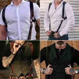 Men's Leather Bracers Harness Suspender Belts