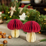 Mushroom Honeycomb Hanging Ornaments Woodland Mushroom Paper Decoration