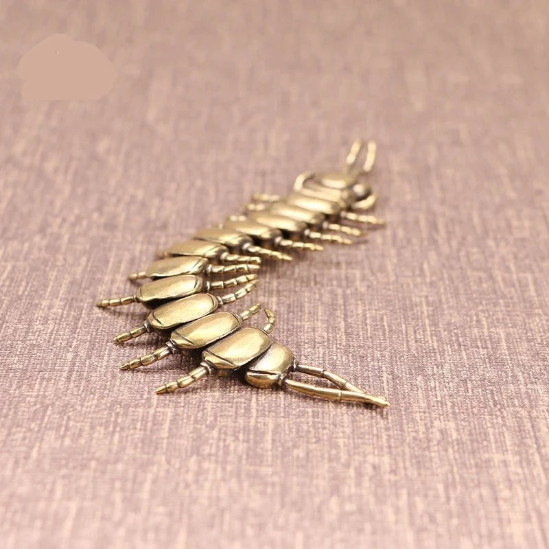 Copper Movable Centipede Figurine Tea Pets