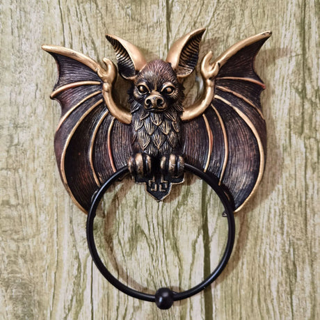 Halloween Bat Door Knocker Wall Decoration Resin Door Decor