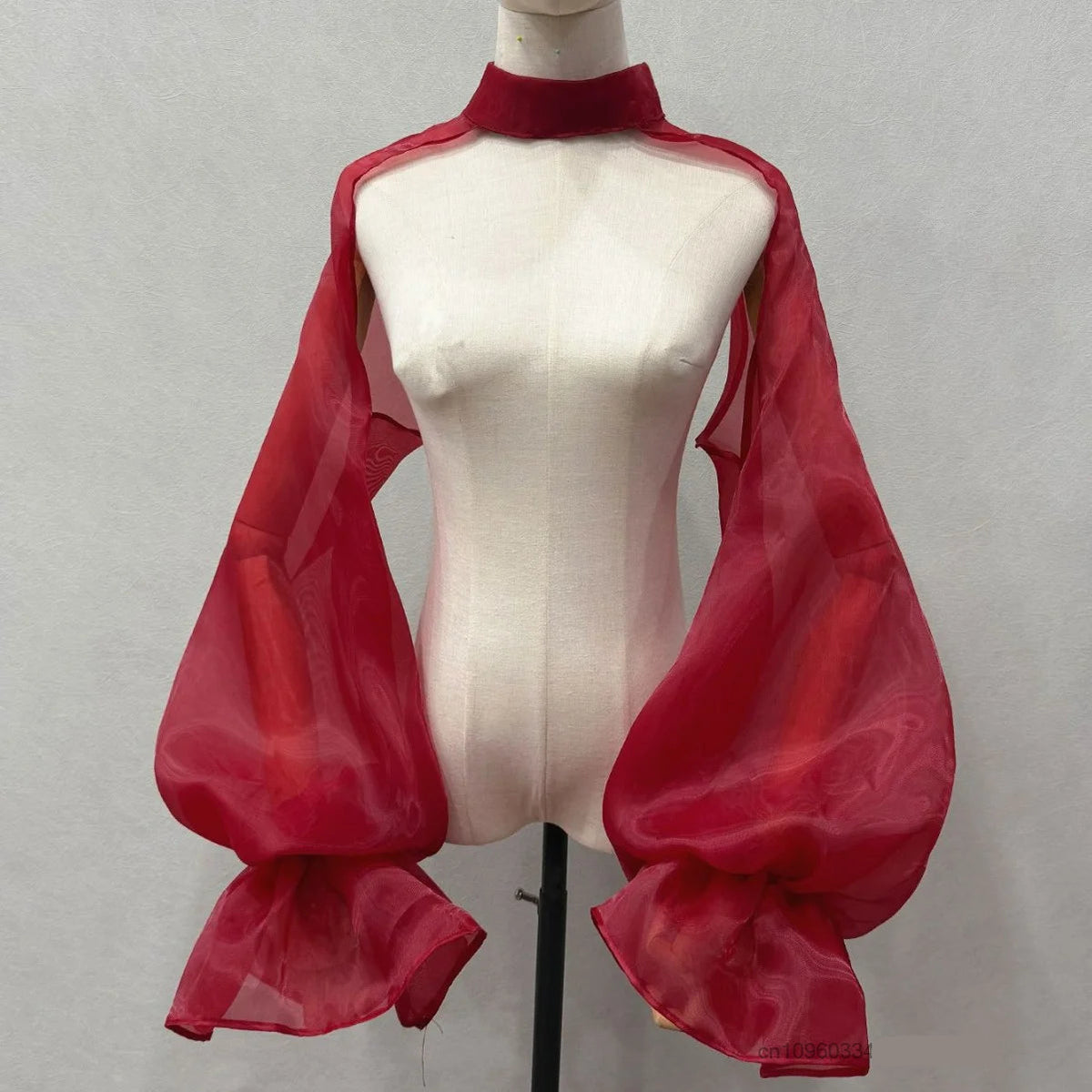 Chiffon Full Sleeves Shoulder Neck Covers Cosplay Dance Performance Wear