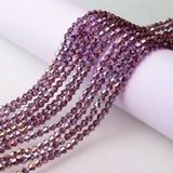 3/4/6mm Rainbow Austria Bicone Crystal Beads AB Colour Faceted Glass Beads for DIY Jewellery Making