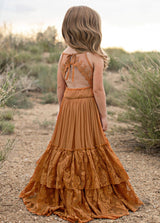 Girls Maxi Lace Chiffon Photoshoot Dresses For 3-15 Years