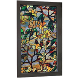 Magnolia Stained Glass Window Film Peel and Stick Decals