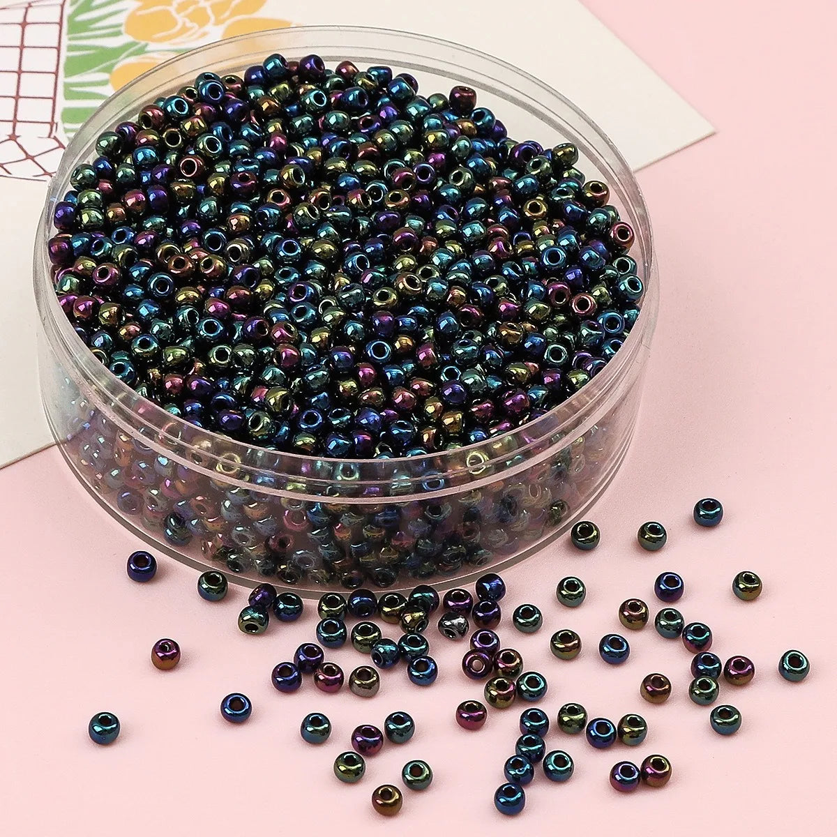 2 3 4mm Metallic Plated Glass Seed Beads Round Japanese Miyuki Seedbeads Loose Spacer Beads for Jewerly Making DIY Needlework