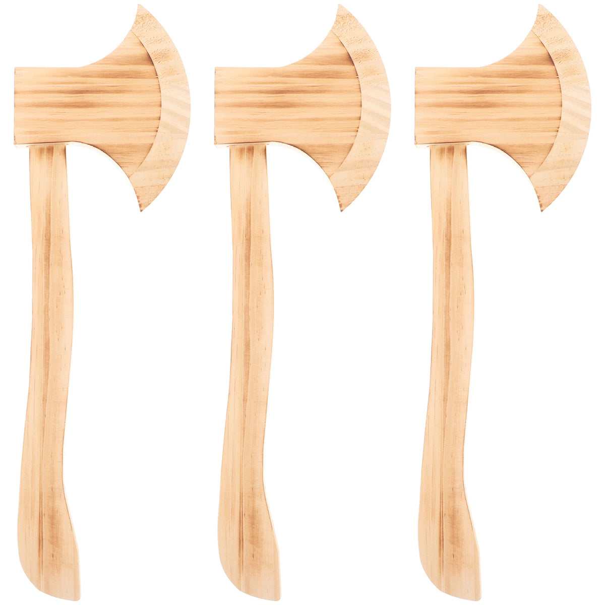 3pcs Wooden Axe Toys Hatchet Cosplay Props Kids Medieval Book Week Halloween Decor