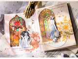 10Pcs Arched Stain Glass Window Series Decorative Waterproof Stickers Scrapbooking DIY Craft