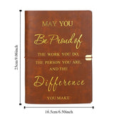 Teacher Colleague Employee Nurse Appreciation Gift 80 Sheets A5 Soft PU Leather Cover Loose-leaf Notebook
