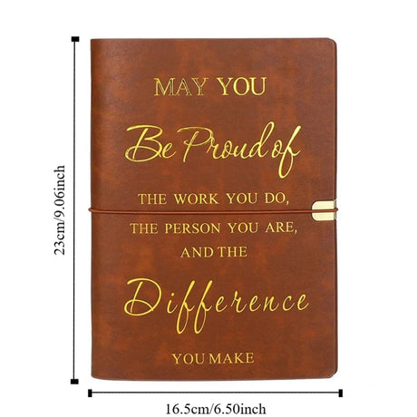 Teacher Colleague Employee Nurse Appreciation Gift 80 Sheets A5 Soft PU Leather Cover Loose-leaf Notebook