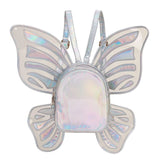 Mini Backpack Butterfly Wings Daypack Holographic Leather