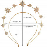 Halo Crown Sun Moon Stars Drop Earrings