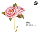 Handpainted Resin Flowers Hooks Rose Lotus Peach Blossom Hydrangea plus more